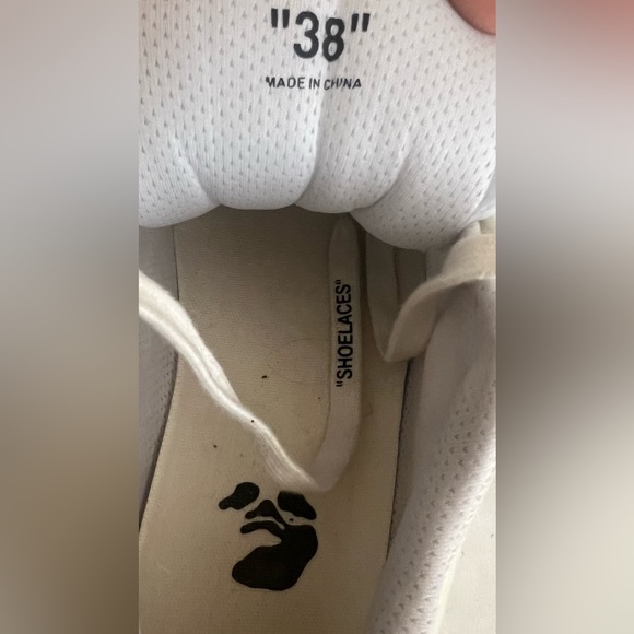 Off White Womens Odsy 1000 Triple White Sneakers 38 $760 - Picture 6 of 11